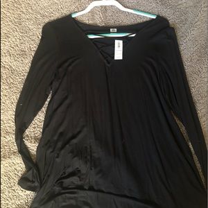 Black lace up top American eagle